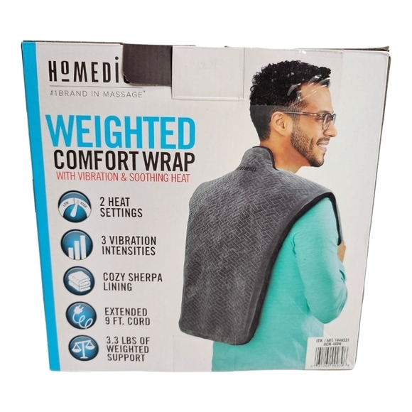 HoMedics Weighted Comfort Wrap with Vibration and Soothing Heat - Picture 3 of 5